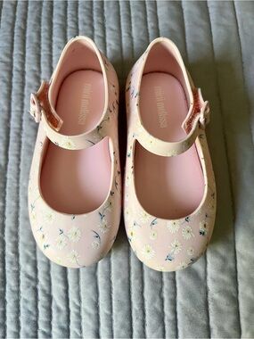 Mini Melissa Pink Floral Mary Jane Shoes